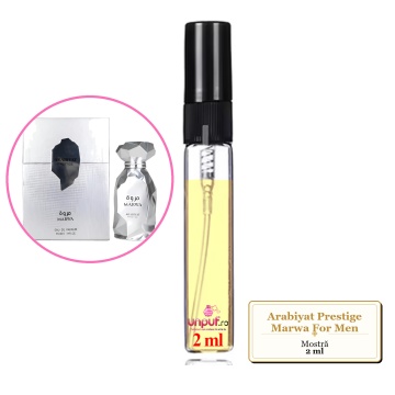 Mostra fiola din Parfumul Arabiyat Prestige Marwa For Men, decant sticla cu pulverizator - Img 2