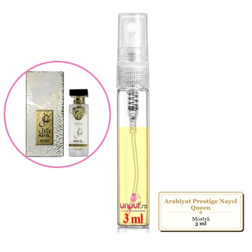 Mostra fiola din Parfumul Arabiyat Prestige Nayel Queen, decant sticla cu pulverizator - Img 3