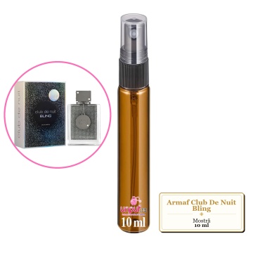 Mostra fiola din Parfumul Armaf Club De Nuit Bling, decant sticla cu pulverizator