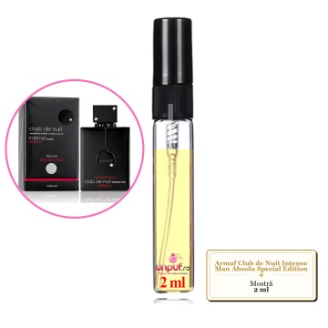 Mostra fiola din Parfumul Armaf Club de Nuit Intense Man Absolu Special Edition, decant sticla cu pulverizator - Img 2