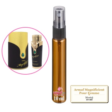 Mostra fiola din Parfumul Armaf Magnificient Pour Femme, decant sticla cu pulverizator