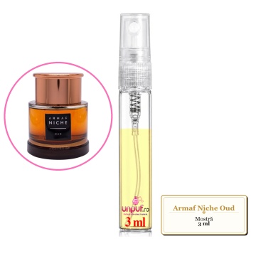 Mostra fiola din Parfumul Armaf Niche Oud, decant sticla cu pulverizator - Img 2
