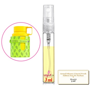 Mostra fiola din Parfumul Armaf Odyssey Limoni Fresh Edition Eau De Parfum, decant sticla cu pulverizator