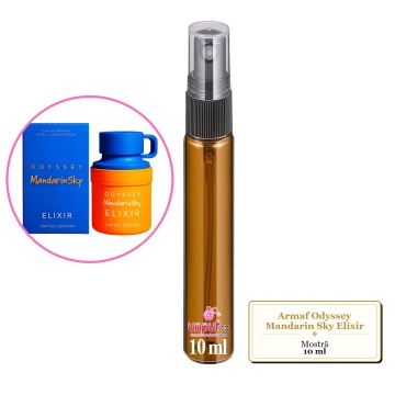 Mostra fiola din Parfumul Armaf Odyssey Mandarin Sky Elixir, decant sticla cu pulverizator - Img 3
