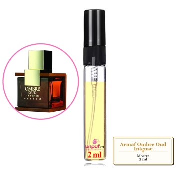 Mostra fiola din Parfumul Armaf Ombre Oud Intense, decant sticla cu pulverizator