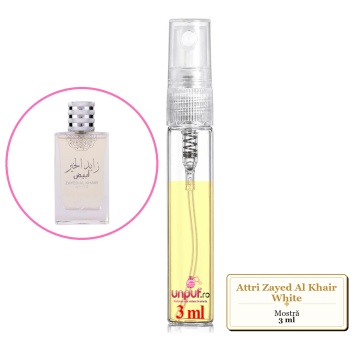 Mostra fiola din Parfumul Attri Zayed Al Khair White, decant sticla cu pulverizator - Img 3