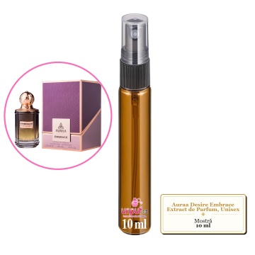 Mostra fiola din Parfumul Auraa Desire Embrace Extract de Parfum, Unisex, decant sticla cu pulverizator