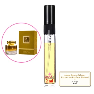 Mostra fiola din Parfumul Auraa Desire Wisper Extract de Parfum, Barbati, decant sticla cu pulverizator - Img 4