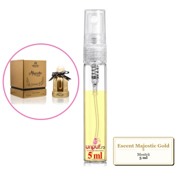 Mostra fiola din Parfumul Escent Majestic Gold, decant sticla cu pulverizator - Img 4