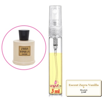 Mostra fiola din Parfumul Escent Zayra Vanilla, decant sticla cu pulverizator - Img 3