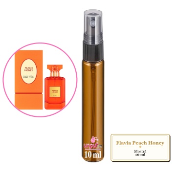 Mostra fiola din Parfumul Flavia Peach Honey, decant sticla cu pulverizator