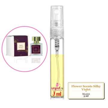 Mostra fiola din Parfumul Flower Scents Silky Violet, decant sticla cu pulverizator - Img 2