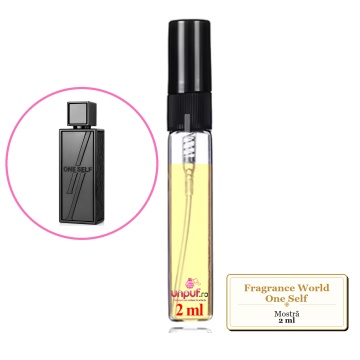 Mostra fiola din Parfumul Fragrance World One Self, decant sticla cu pulverizator - Img 2