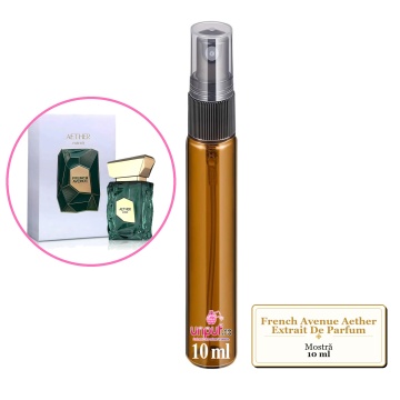 Mostra fiola din Parfumul French Avenue Aether Extrait De Parfum, decant sticla cu pulverizator
