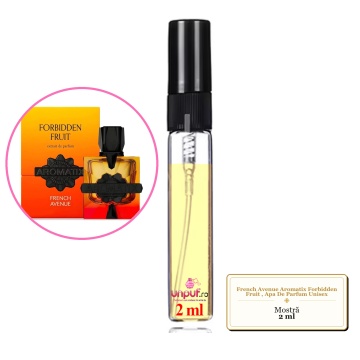 Mostra fiola din Parfumul French Avenue Aromatix Forbidden Fruit, Apa De Parfum Unisex, decant sticla cu pulverizator