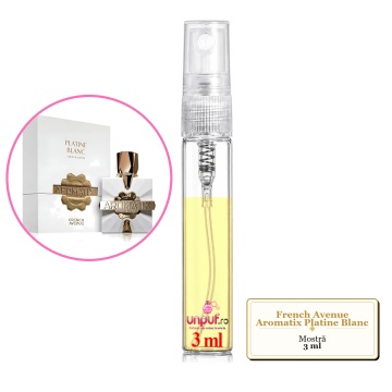 Mostra fiola din Parfumul French Avenue Aromatix Platine Blanc, decant sticla cu pulverizator - Img 3