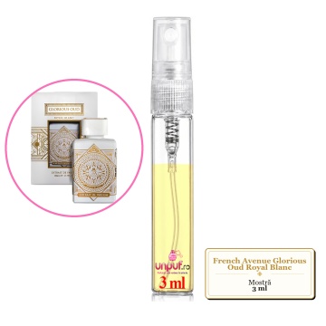 Mostra fiola din Parfumul French Avenue Glorious Oud Royal Blanc, decant sticla cu pulverizator - Img 2