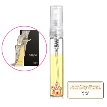 Mostra fiola din Parfumul French Avenue Obsidian Unisex Extrait De Parfum, decant sticla cu pulverizator - Img 4