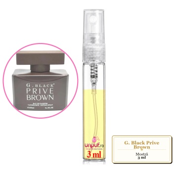 Mostra fiola din Parfumul G. Black Prive Brown, decant sticla cu pulverizator - Img 3