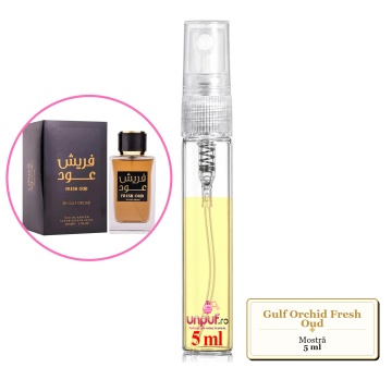 Mostra fiola din Parfumul Gulf Orchid Fresh Oud, decant sticla cu pulverizator - Img 4