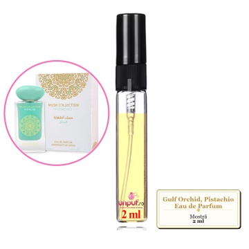 Mostra fiola din Parfumul Gulf Orchid, Pistachio Eau de Parfum, decant sticla cu pulverizator - Img 4
