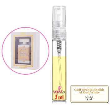 Mostra fiola din Parfumul Gulf Orchid Sheikh Al Oud White, decant sticla cu pulverizator - Img 2