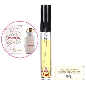 Mostra fiola din Parfumul La Fede White Forest Strawberry, decant sticla cu pulverizator