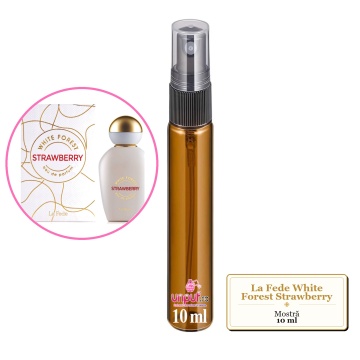 Mostra fiola din Parfumul La Fede White Forest Strawberry, decant sticla cu pulverizator