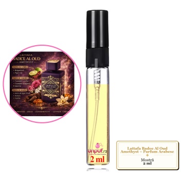 Mostra fiola din Parfumul Lattafa Badee Al Oud Amethyst – Parfum Arabesc, decant sticla cu pulverizator - Img 1