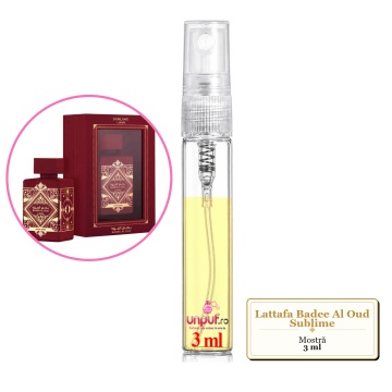 Mostra fiola din Parfumul Lattafa Badee Al Oud Sublime, decant sticla cu pulverizator - Img 2
