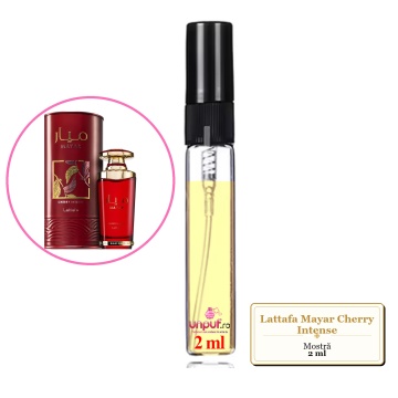 Mostra fiola din Parfumul Lattafa Mayar Cherry Intense, decant sticla cu pulverizator - Img 1