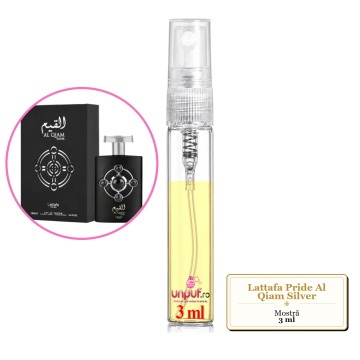 Mostra fiola din Parfumul Lattafa Pride Al Qiam Silver, decant sticla cu pulverizator - Img 2