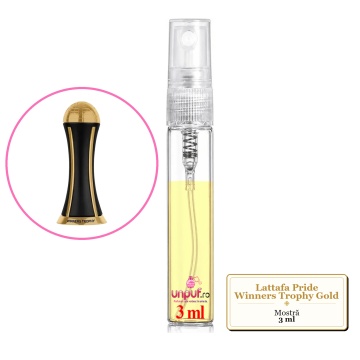 Mostra fiola din Parfumul Lattafa Pride Winners Trophy Gold, decant sticla cu pulverizator - Img 2