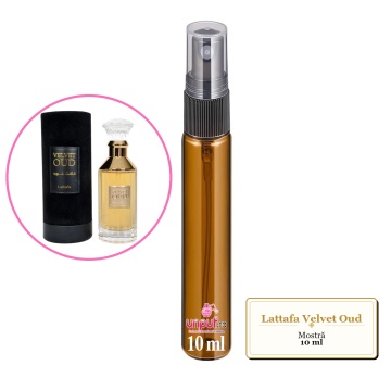 Mostra fiola din Parfumul Lattafa Velvet Oud, decant sticla cu pulverizator - Img 3
