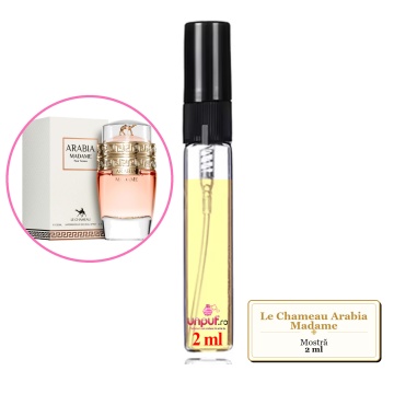 Mostra fiola din Parfumul Le Chameau Arabia Madame, decant sticla cu pulverizator