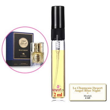 Mostra fiola din Parfumul Le Chameau Desert Angel Blue Night, decant sticla cu pulverizator