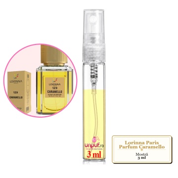 Mostra fiola din Parfumul Lorinna Paris Caramello, decant sticla cu pulverizator - Img 2