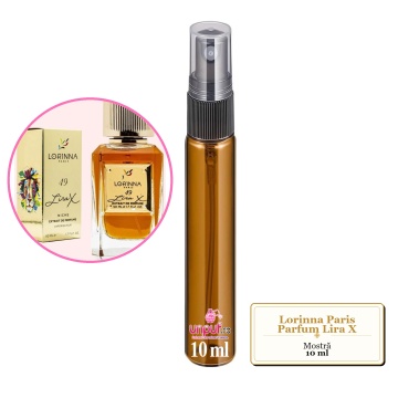 Mostra fiola din Parfumul Lorinna Paris Lira X, decant sticla cu pulverizator - Img 4