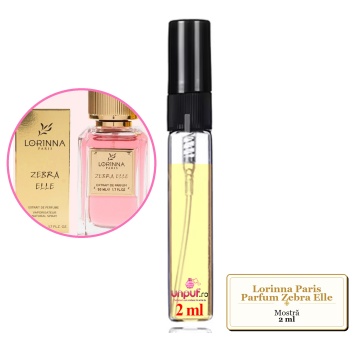 Mostra fiola din Parfumul Lorinna Paris Zebra Elle, decant sticla cu pulverizator