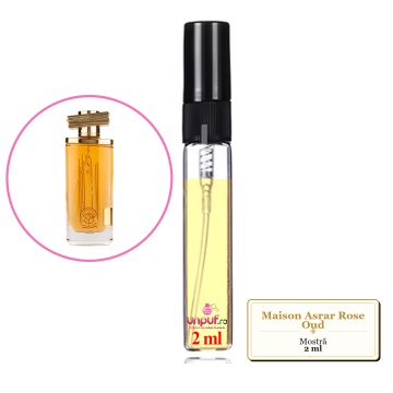 Mostra fiola din Parfumul Maison Asrar Rose Oud, decant sticla cu pulverizator - Img 2