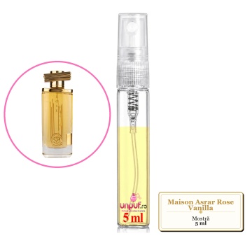 Mostra fiola din Parfumul Maison Asrar Rose Vanilla, decant sticla cu pulverizator - Img 4