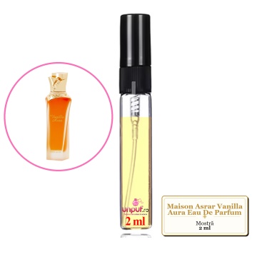 Mostra fiola din Parfumul Maison Asrar Vanilla Aura Eau De Parfum, decant sticla cu pulverizator