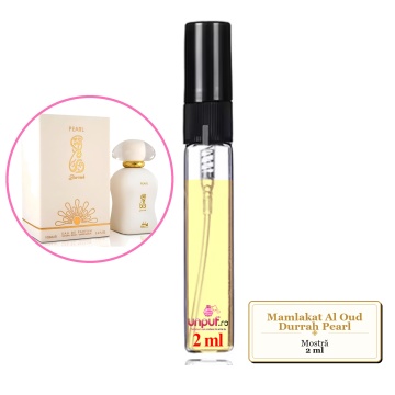 Mostra fiola din Parfumul Mamlakat Al Oud Durrah Pearl, decant sticla cu pulverizator - Img 2