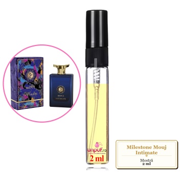Mostra fiola din Parfumul Milestone Mouj Intimate, decant sticla cu pulverizator