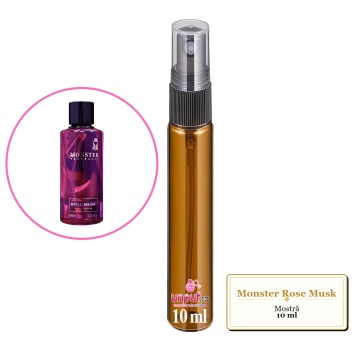Mostra fiola din Parfumul Monster Rose Musk, decant sticla cu pulverizator
