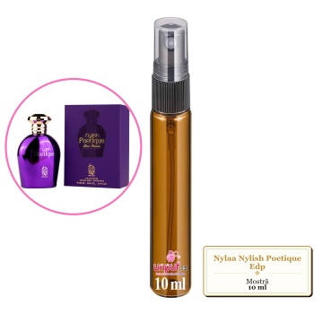 Mostra fiola din Parfumul Nylaa Nylish Poetique Edp, decant sticla cu pulverizator