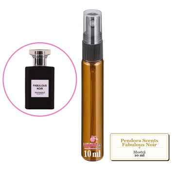 Mostra fiola din Parfumul Pendora Scents Fabulous Noir, decant sticla cu pulverizator