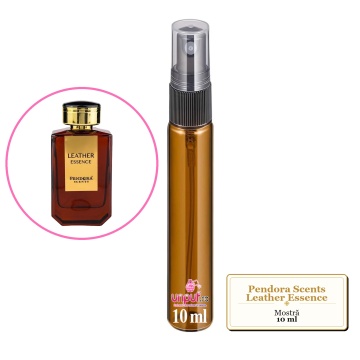 Mostra fiola din Parfumul Pendora Scents Leather Essence, decant sticla cu pulverizator