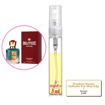 Mostra fiola din Parfumul Pendora Scents Solitude For Man Edp, decant sticla cu pulverizator - Img 3