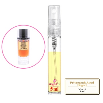 Mostra fiola din Parfumul Privezarah Aoud Desert, decant sticla cu pulverizator - Img 4